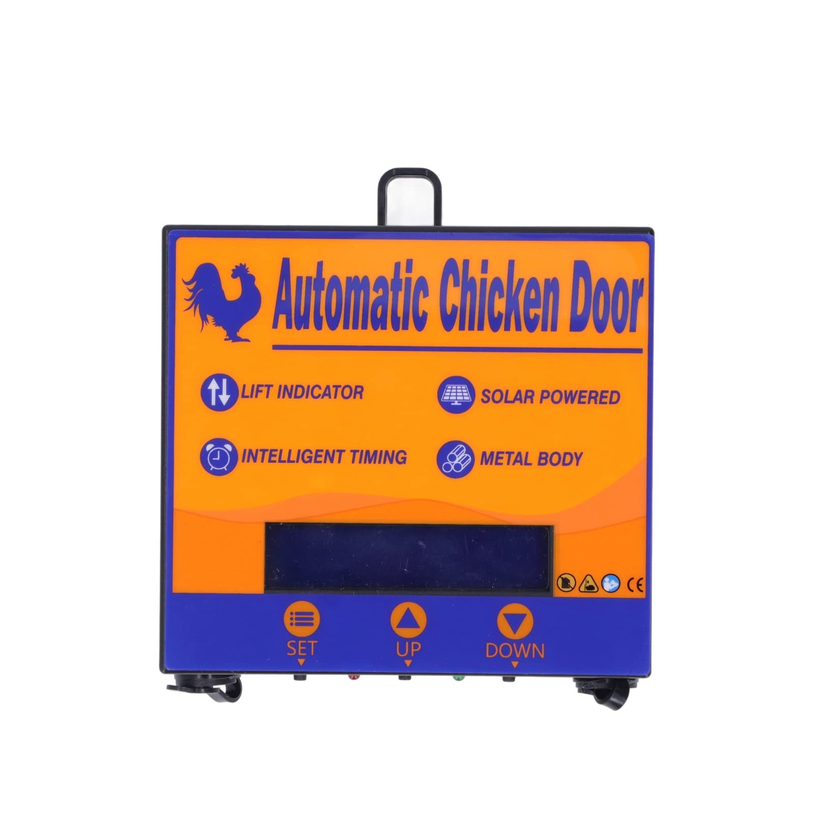 Greensen Porta Automatica Per Pollaio Con Batteria, Apriporta Con Timer E Display Led, 28,5 X 20,5 Cm, Apriporta Per Galline Con Sensore Luce, Facile Da Installare