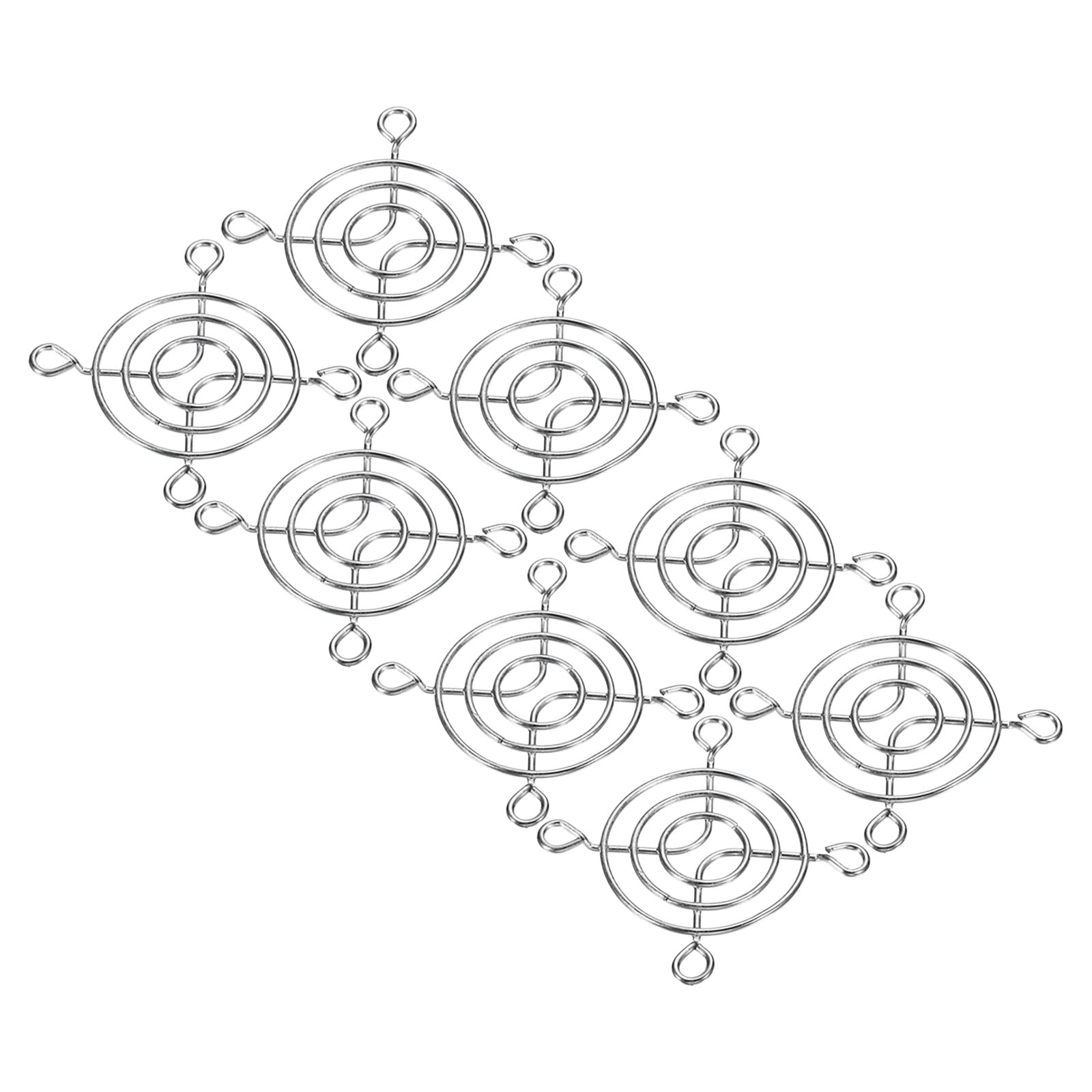 PATIKIL 50mm Fan Finger Grill, 8 Pack Metal Grill Protector Guard for 50X50mm Fan Protective Cover DIY, Silver