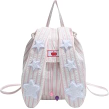 YFGBCX Cute Bunny Backpack for Women, Kawaii Rabbit Ear Daypack with Drawstring for College Travel Pink