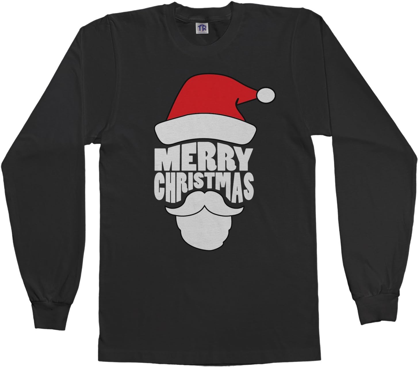 Threadrock Kids Merry Christmas Santa Claus Face Youth Long Sleeve T-Shirt