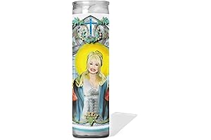 Patron Saint of Country Music Celebrity Prayer Candle: 8" Unscented Glass Votive