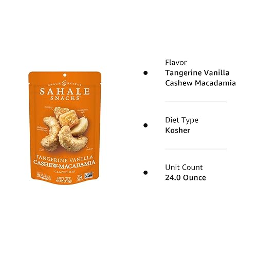 Miniatura 5 de Sahale Snacks - Mezcla glaseada de nueces de macadamia anacardos vainilla y mandarina 4 onzas paquete de 6