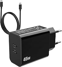 45W Quick Charger, USB C Charger for Samsung S25 Ultra/S24 Ultra/S25 Plus/S23 FE/S22 S21 S20 A56 5G/A26 A36 A55 A54 A25/A16/A23/A33 Z Fold iPhone 4 5 6 16 Charger and Charger and Charging Socket Cable