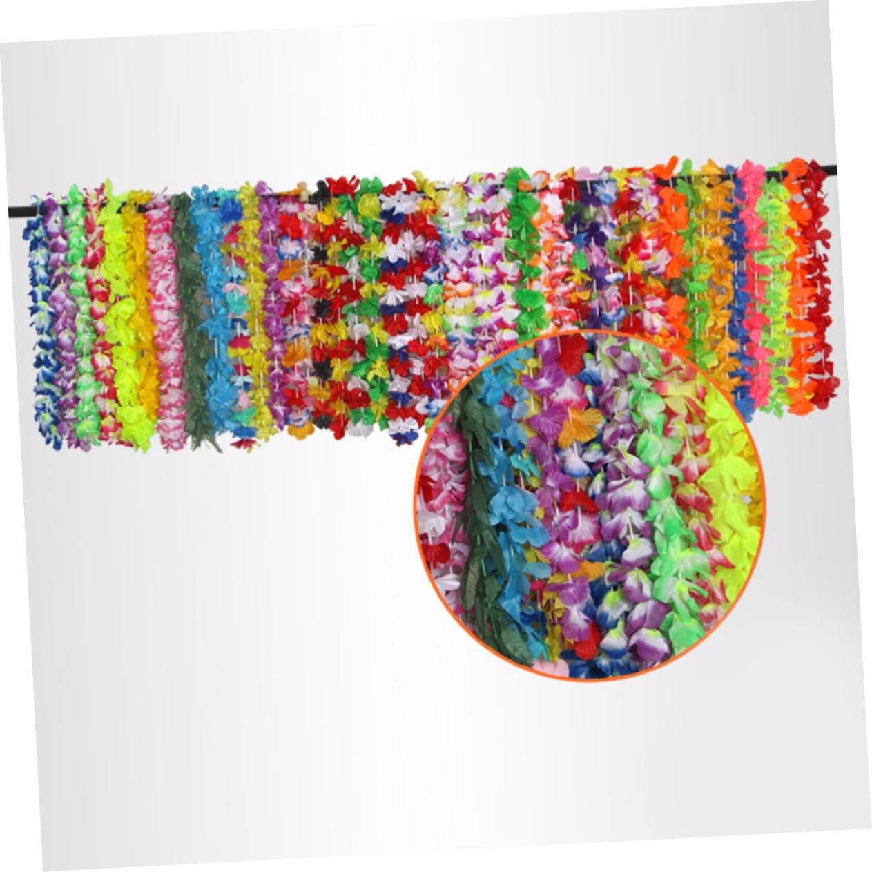 Toyvian 42pezzi Collana di Fiori Hawaiana di Ghirlanda di Simulazione per Feste Tropicale Luau Decorazione Accessorio Comodo da Indossare e Trasportare Stili multipli