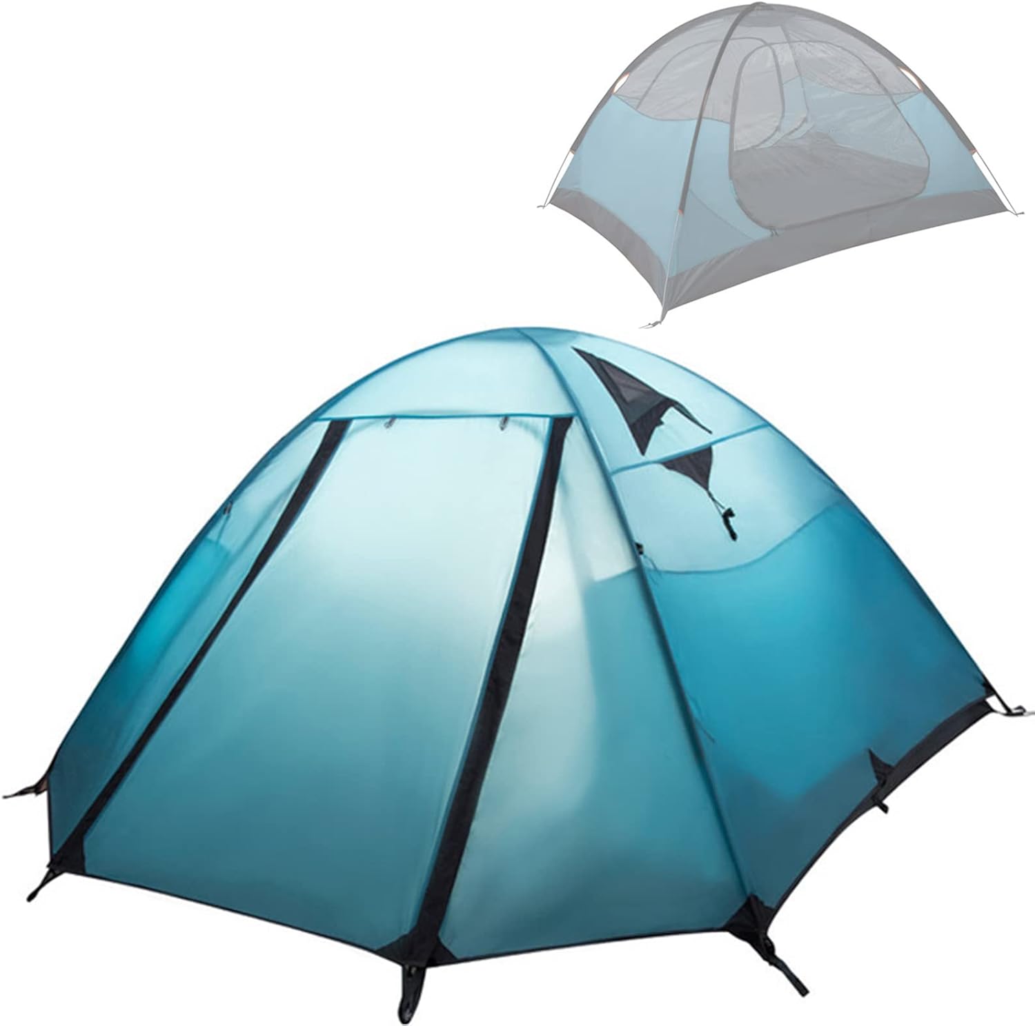 Camping Tent Double Layer 4 Person Family Tents Waterproof 210T Tent Outdoor Roomy Lightweight Easy Setup Carry Bag Included