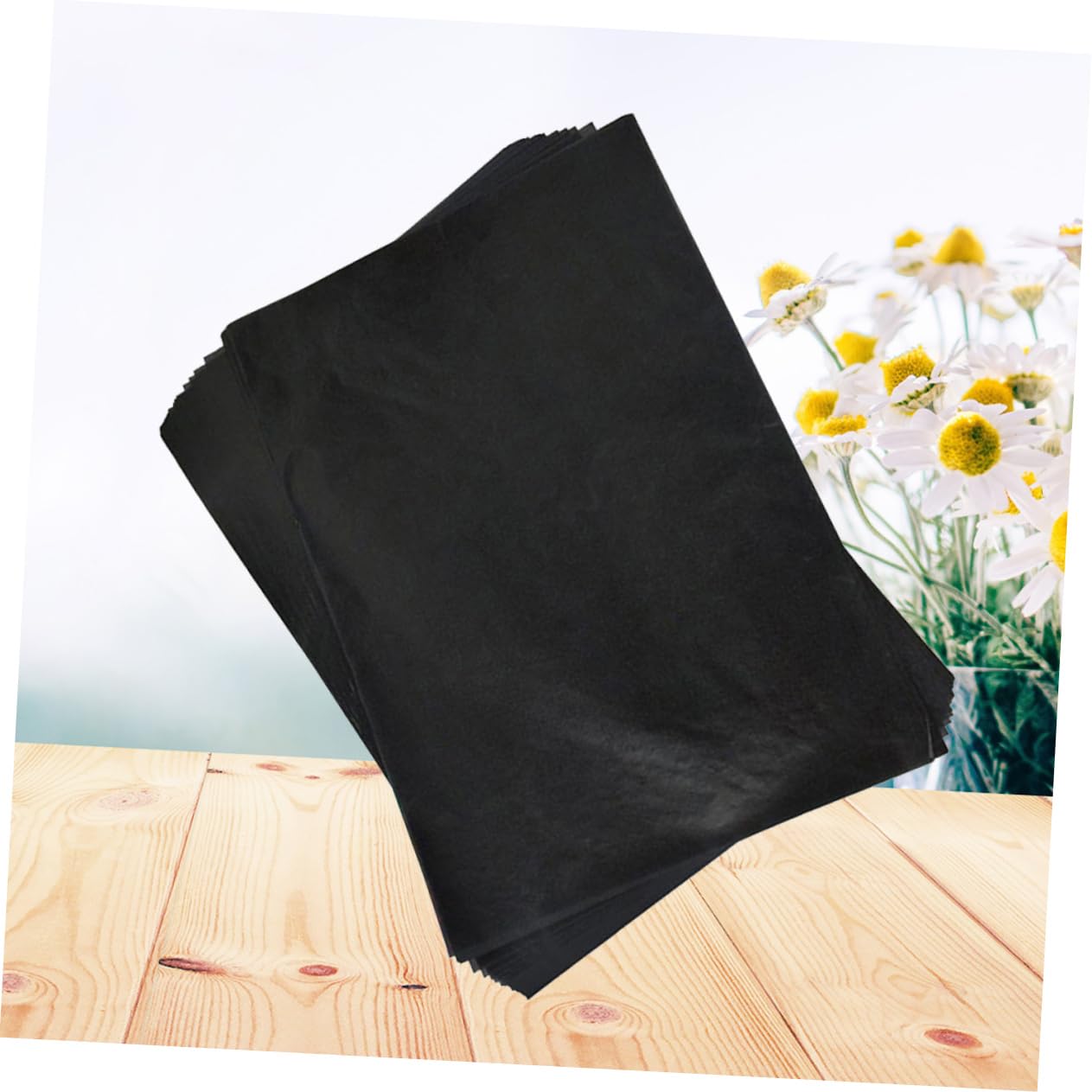Lot De 100 Feuilles De Papier Transfert Carbone Noir A4