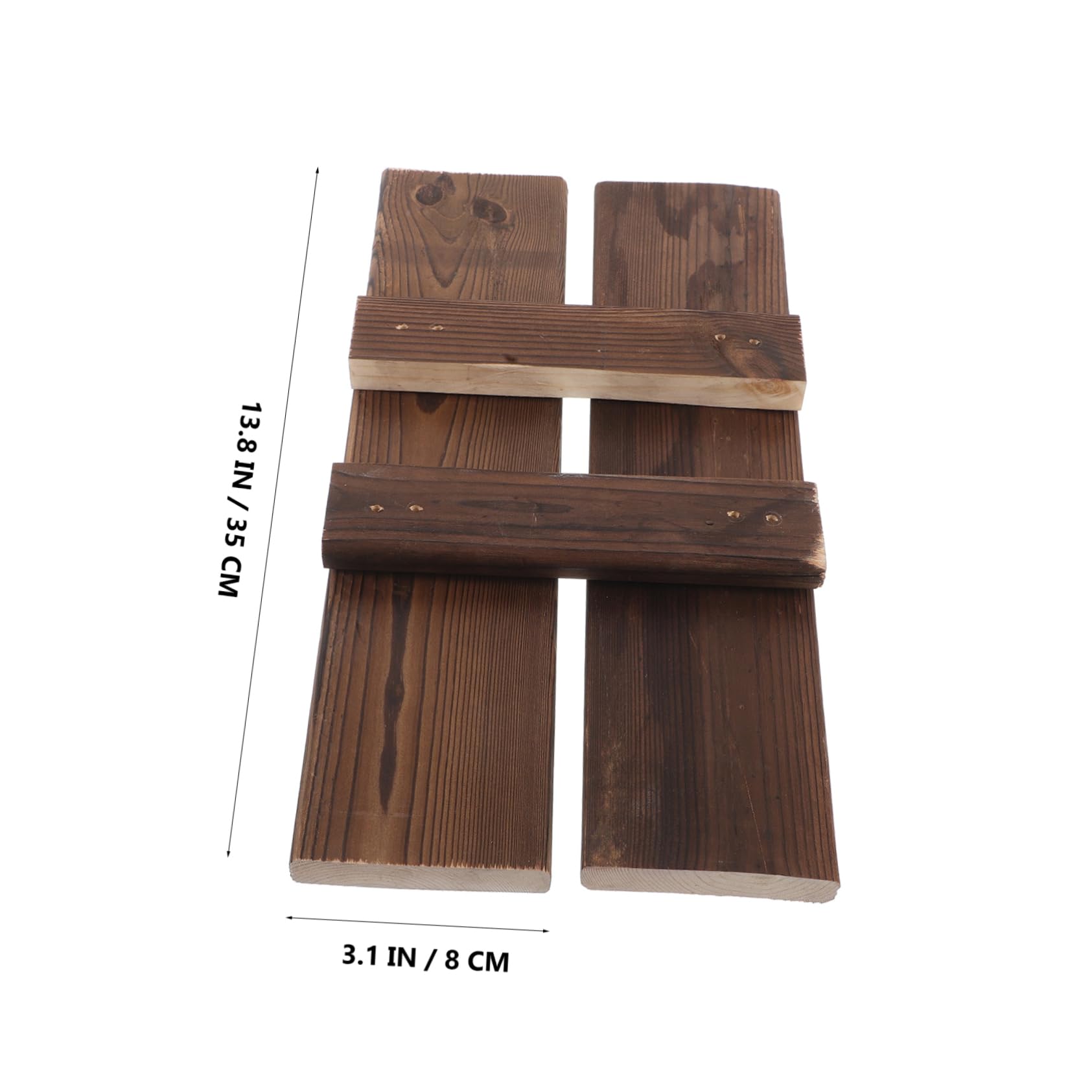 Alipis Retro Fish Tank Decor 4pcs Wooden Fish Aquarium Decor Board Stable Structure for Ceramic Pots Statues