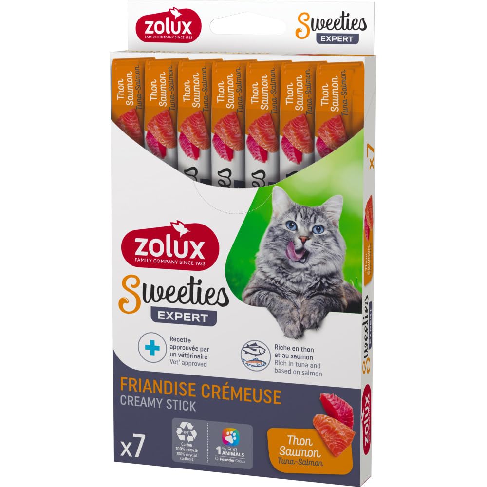 Zolux - Krem z tuńczyka i łososia 7 x 14 g sztyfty dla kota