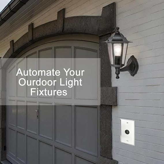 YCA1031 Photocell Sensor for Outdoor Lights, 120V Dusk to Dawn Light Control with Wall Plate Included, Post Eye Button Photocontrol, UL Listed