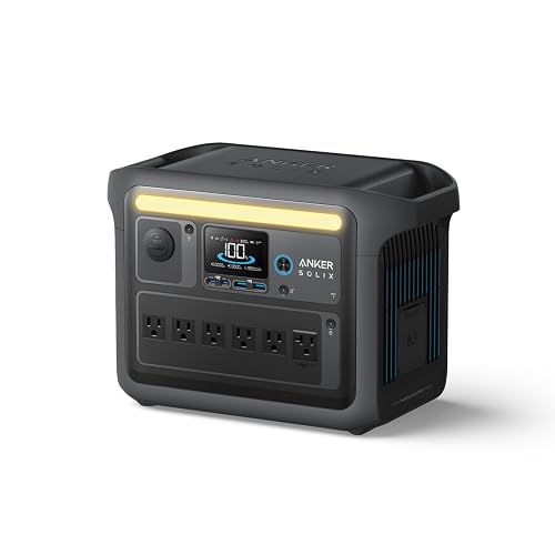 Anker SOLIX C1000 Portable Power Station（Black Version ）, 1800W (Peak
