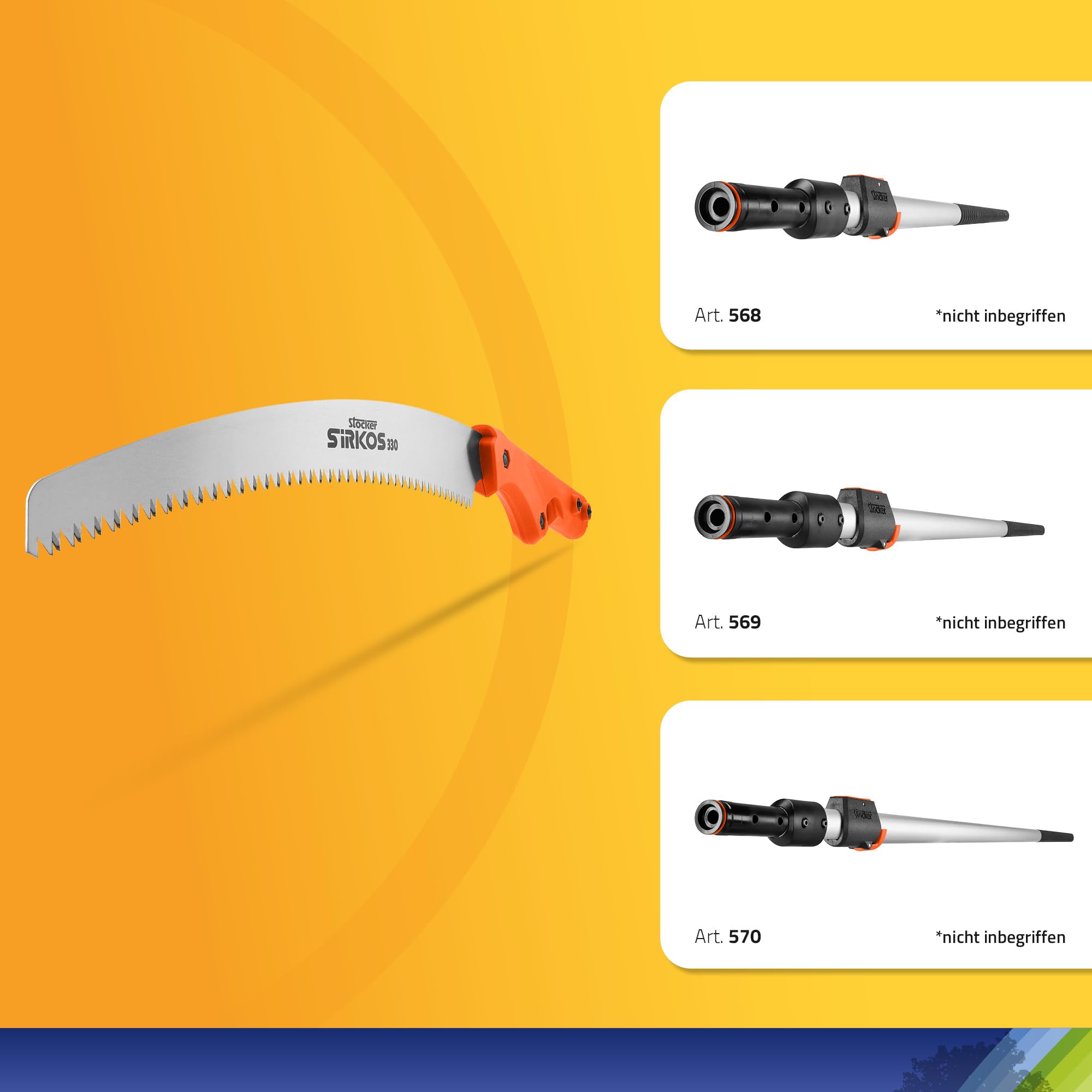 Stocker Seghetto Sirkos 330 TC con attacco per treeclimber