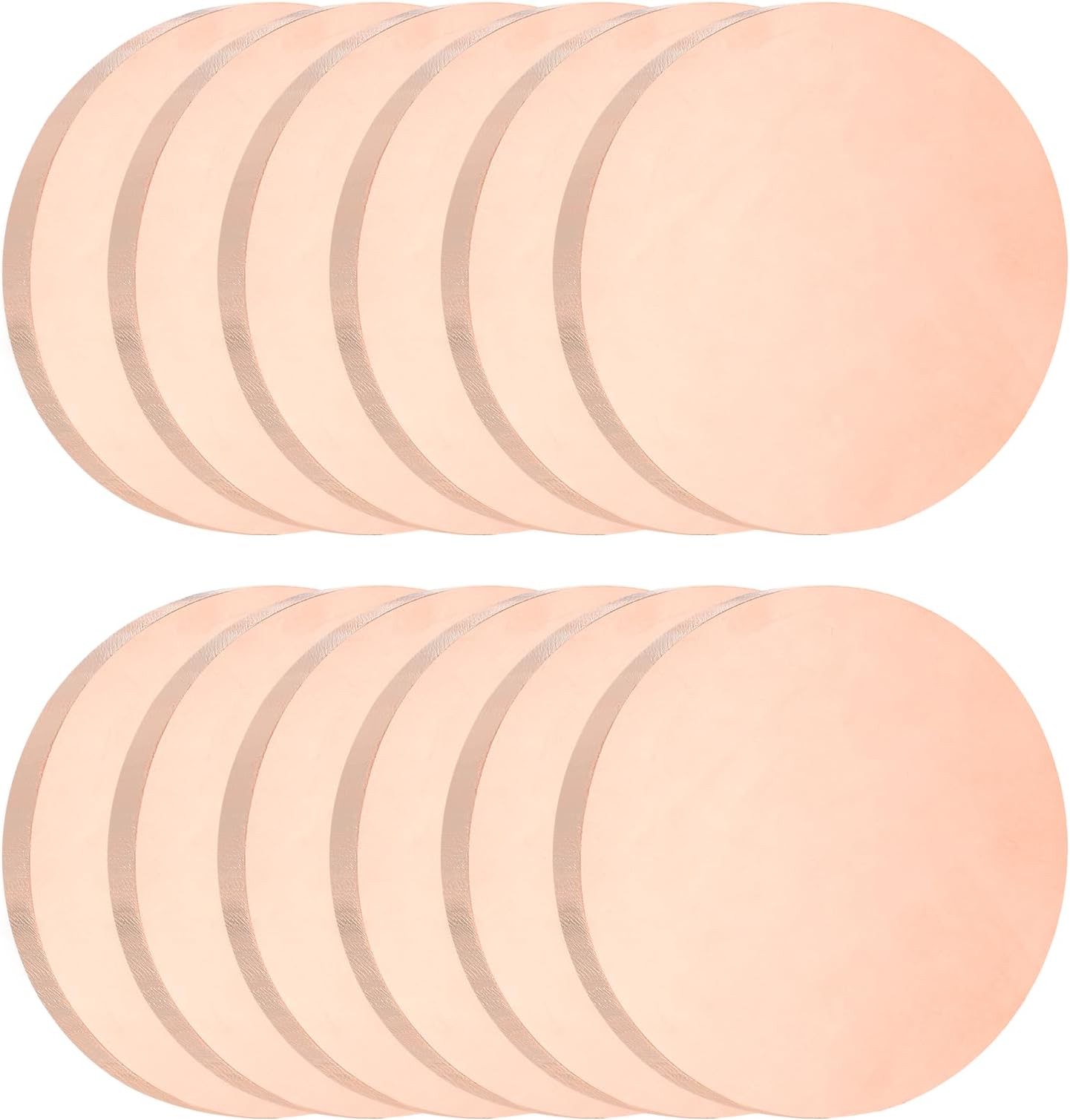 uxcell 12Pcs Pure Copper Round Plate, 0.02"(0.5mm) Thick 0.6"(15mm) Dia C1100 Copper Round Disc Metal Cut Material for Crafts DIY Electrical Repair Industrial