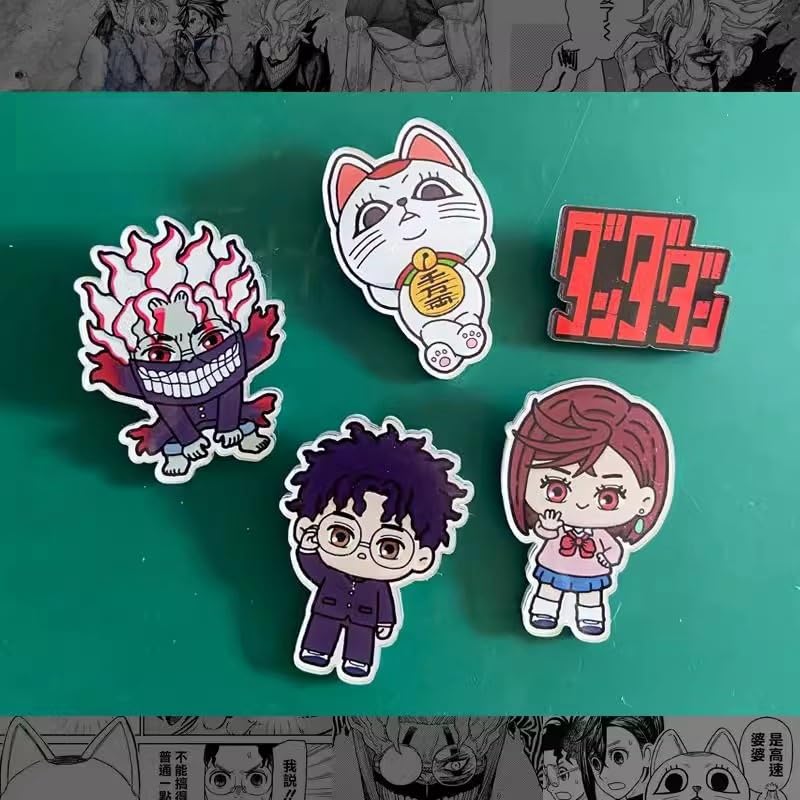 ダンダダン　ピンバッジ　オカルン 破格値下げ】 ダンダダン キャラグッズ オカルン&桃: 缶バッジ