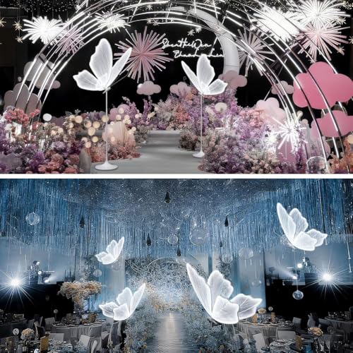 Lámpara de pie LED de mariposa con altura ajustable para decoración 7
