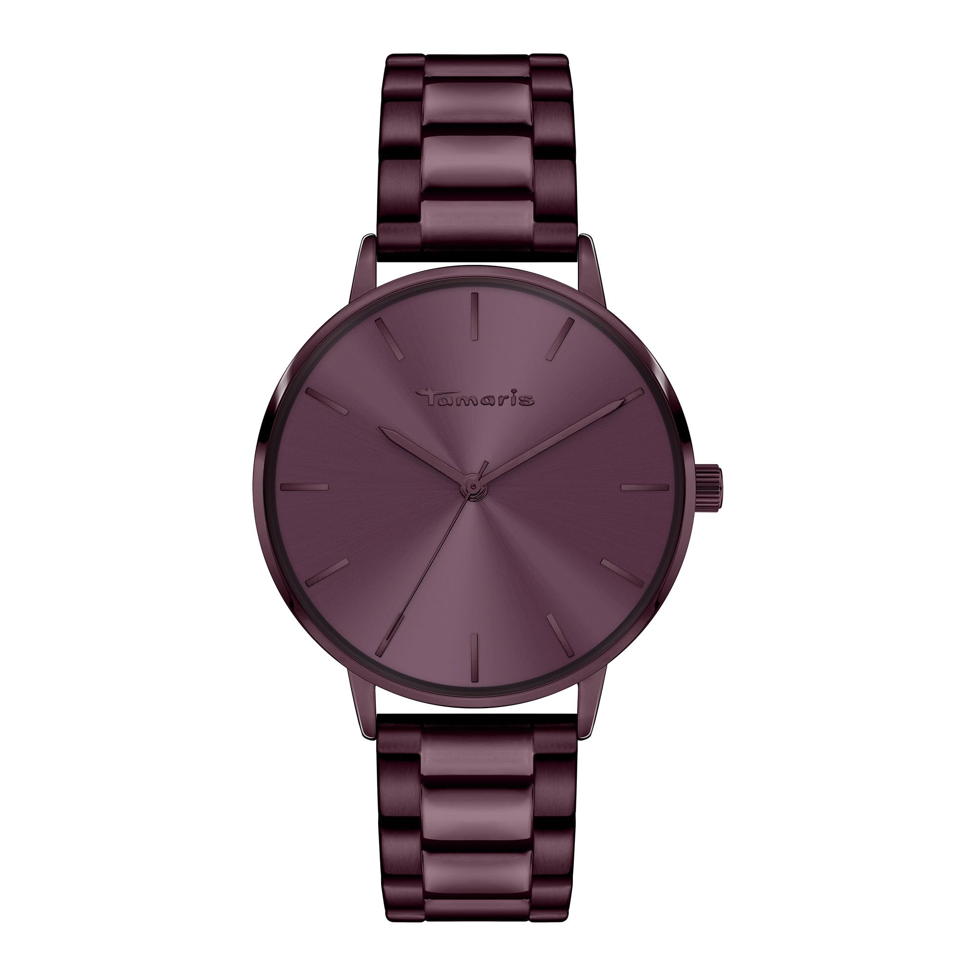 Tamaris Damenuhr – Schlichte, runde Armbanduhr für Damen 36 mm