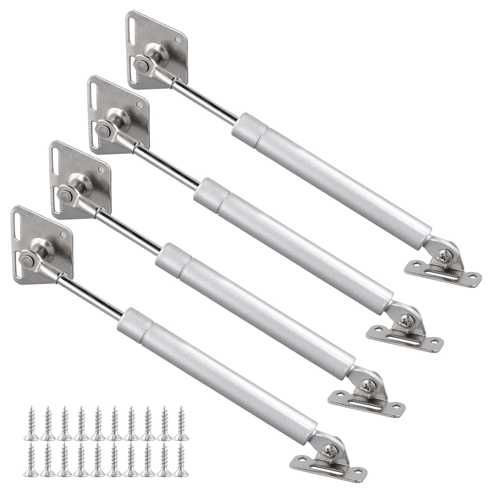 CHEUNGR 100N Drop Down Hinges, Gas Struts Gas Spring Soft Close Hinge for Kitchen Cabinet Cupboard Box Desk, Pack of 4