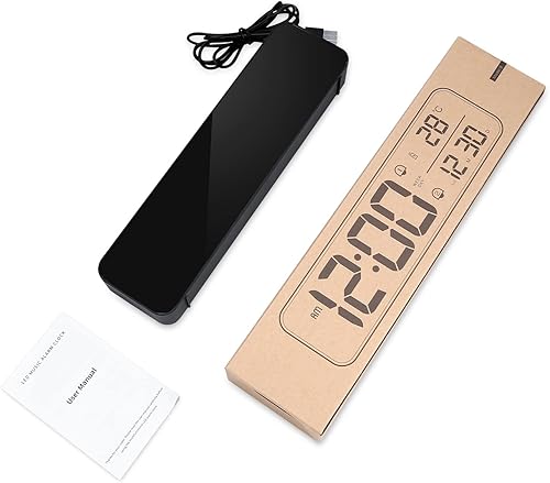 Vista 9 de AMIR Large Digital Wall Clock, Newest 11'' Digital Clock for Living Room, Wall Clocks with Temp & Date Display, Desk Clock with 40 Music, 2 Alarm, 6