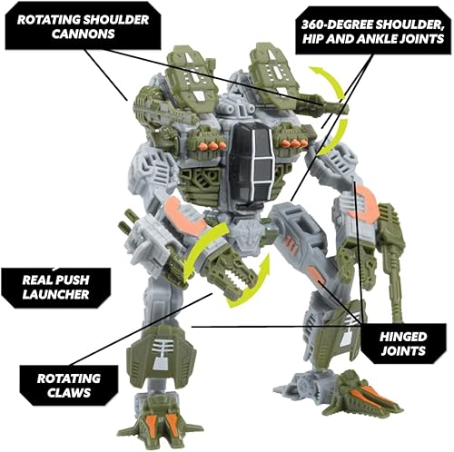 Miniatura 3 de Snap Ships Forge Maul FT-12 Assault Mech - Construir para la batalla - No requiere baterías - Construye 3 diseños diferentes -8+