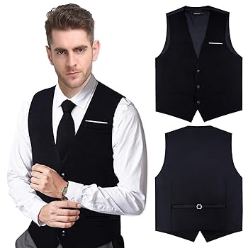 【未使用タグ付き】MADISON BLUE DRESS VEST LINEN DiBanGu Mens Casual Suit Vest Black Linen Vest for Men Solid