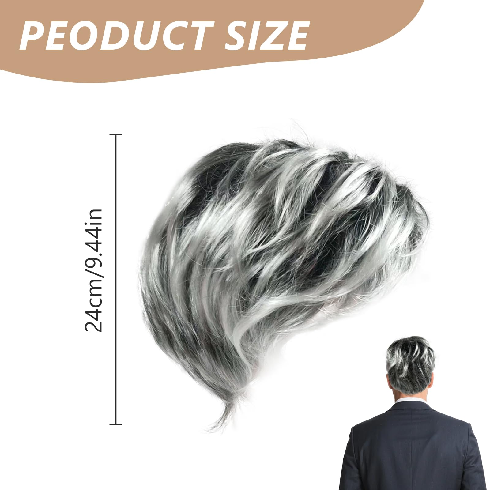 Grandpa Wigs, Fancy Dress old man wig - Image 2