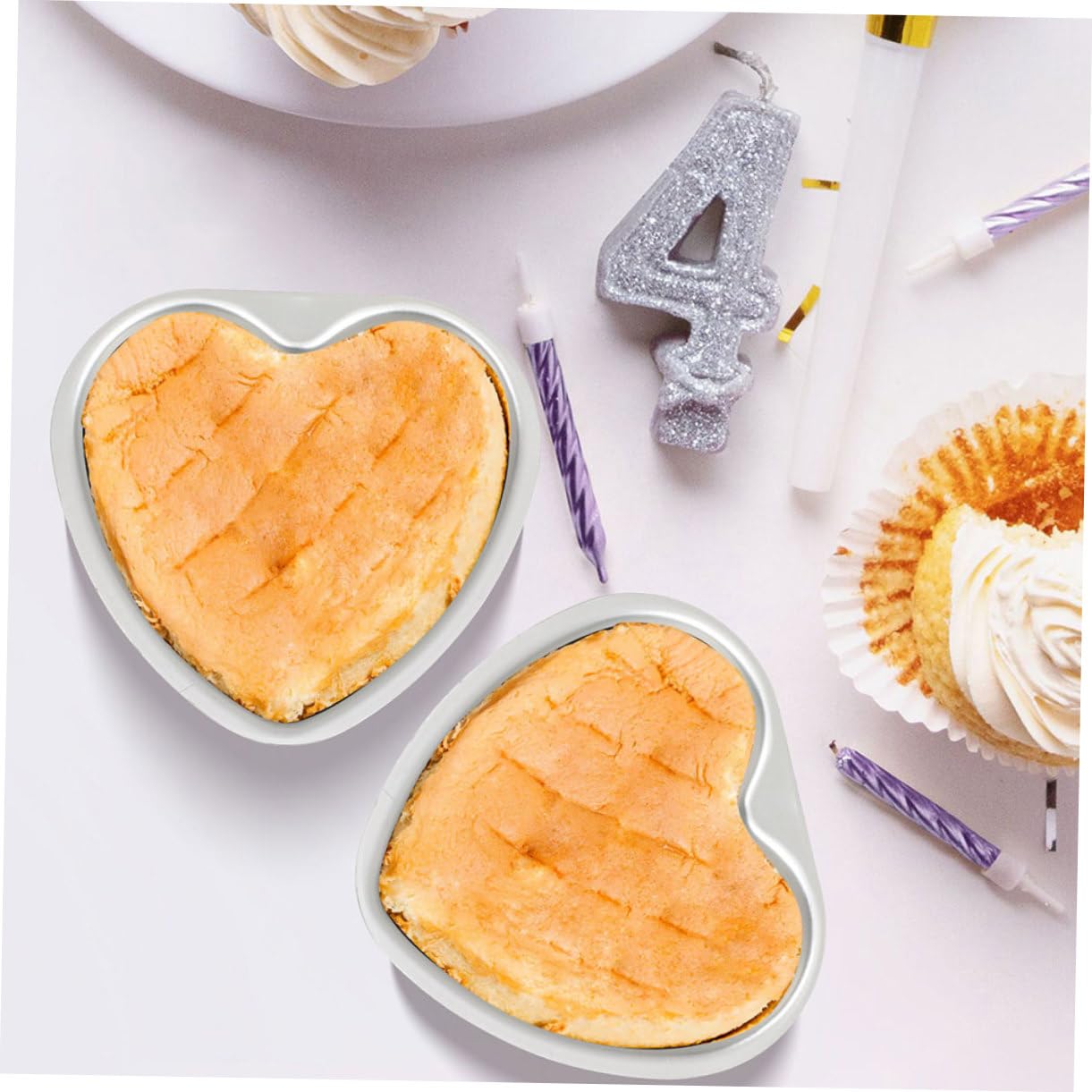 IMIKEYA 5 Pièces Moule À Gâteau En Forme De Coeur Rôtissoire Poêle À Griller Plats De Cuisson Pour Four Moule À Gâteau En Forme De Coeur Moule À Gâteau En Forme De Coeur Petits Moules À