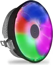 Cooler Cpu Iluminação Rgb 1500 RPM para Processador Intel 1151 1155 1150 Amd Ryzen Am2 Am3+ Am4