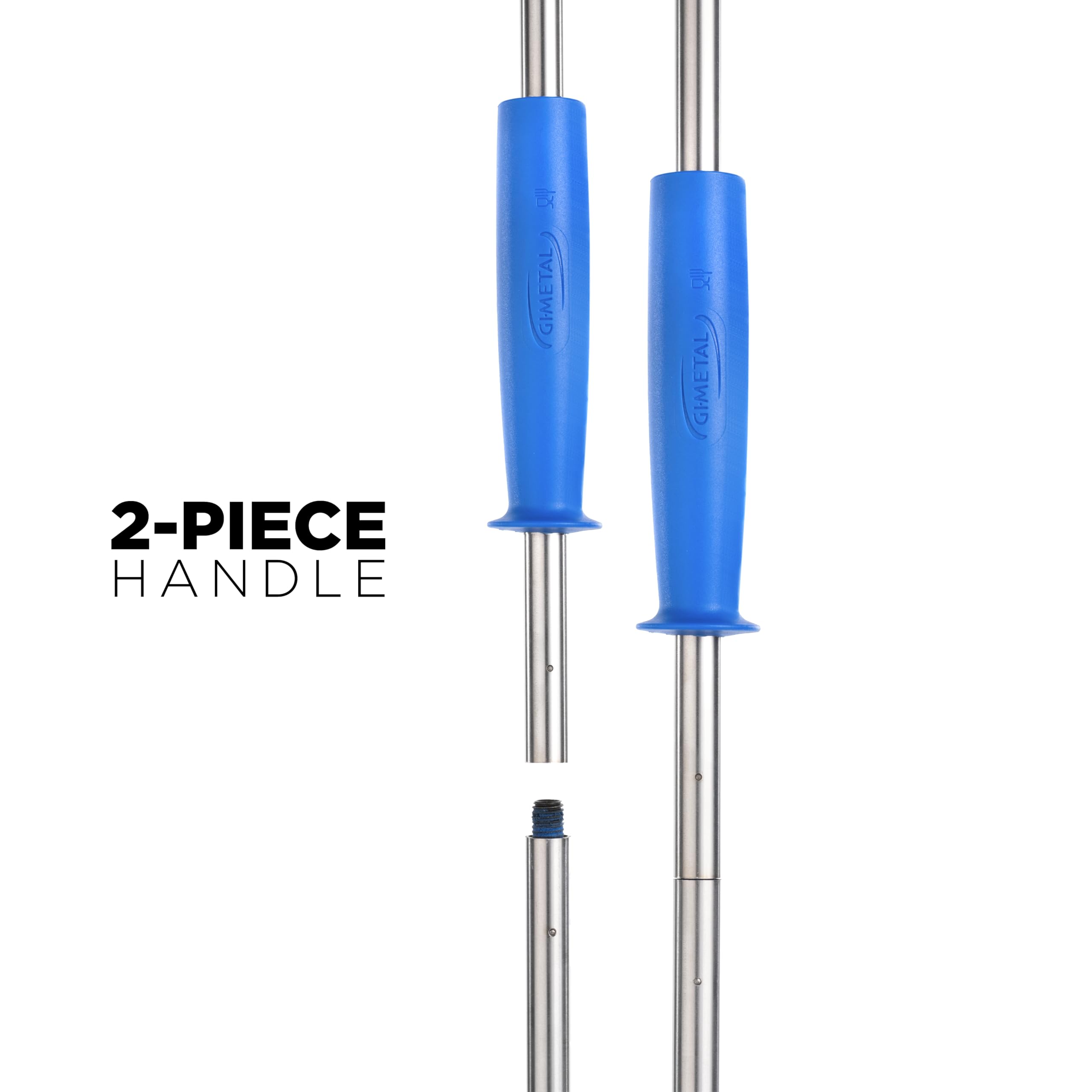Gi.Metal Pala perforada para pizza de acero inoxidable, mango desmontable 2Smart, diseño profesional