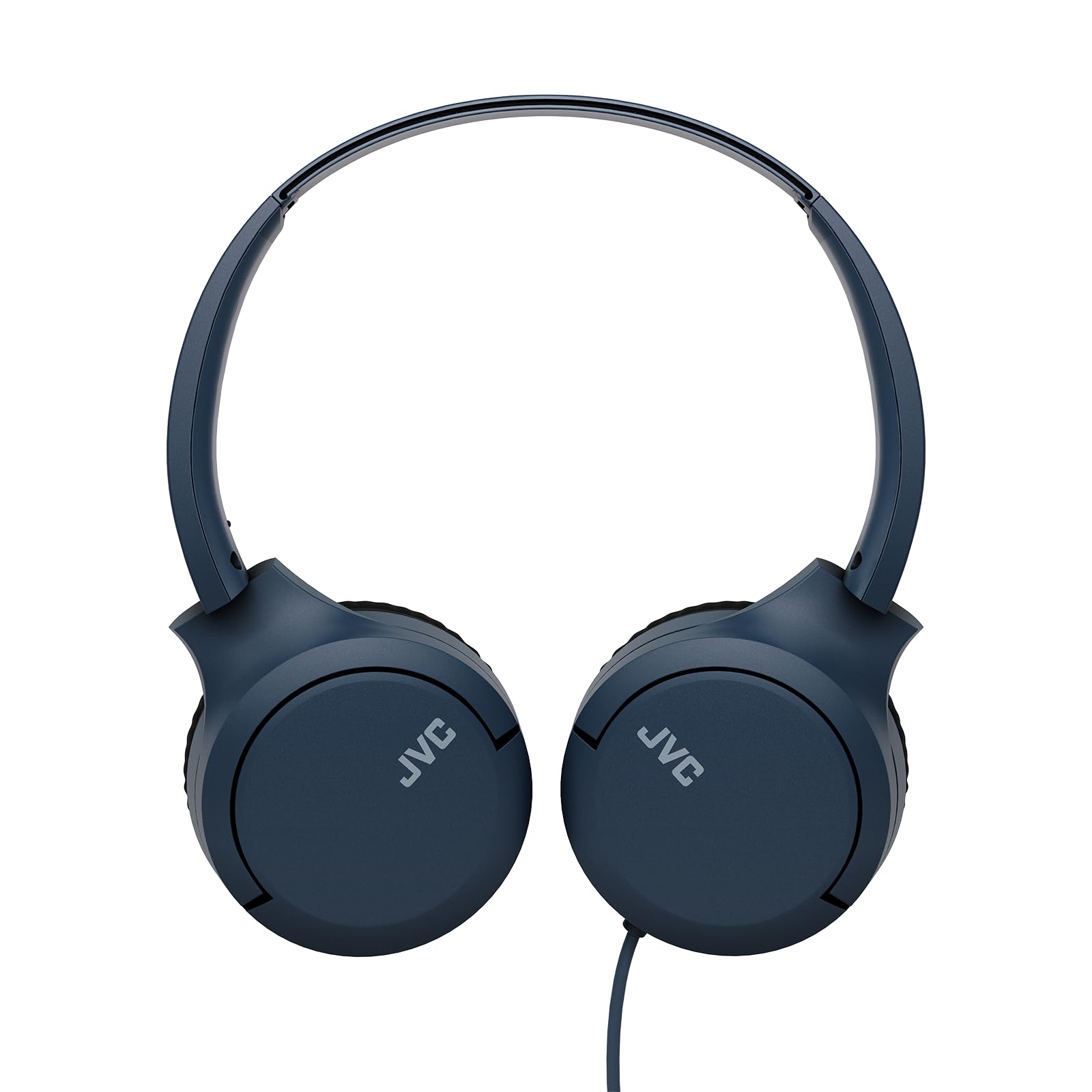 JVC HA-S33UC-A USB-C Casque Supra-auriculaire Pliable avec Microphone et télécommande à 3 Boutons, câble unilatéral, Bleu