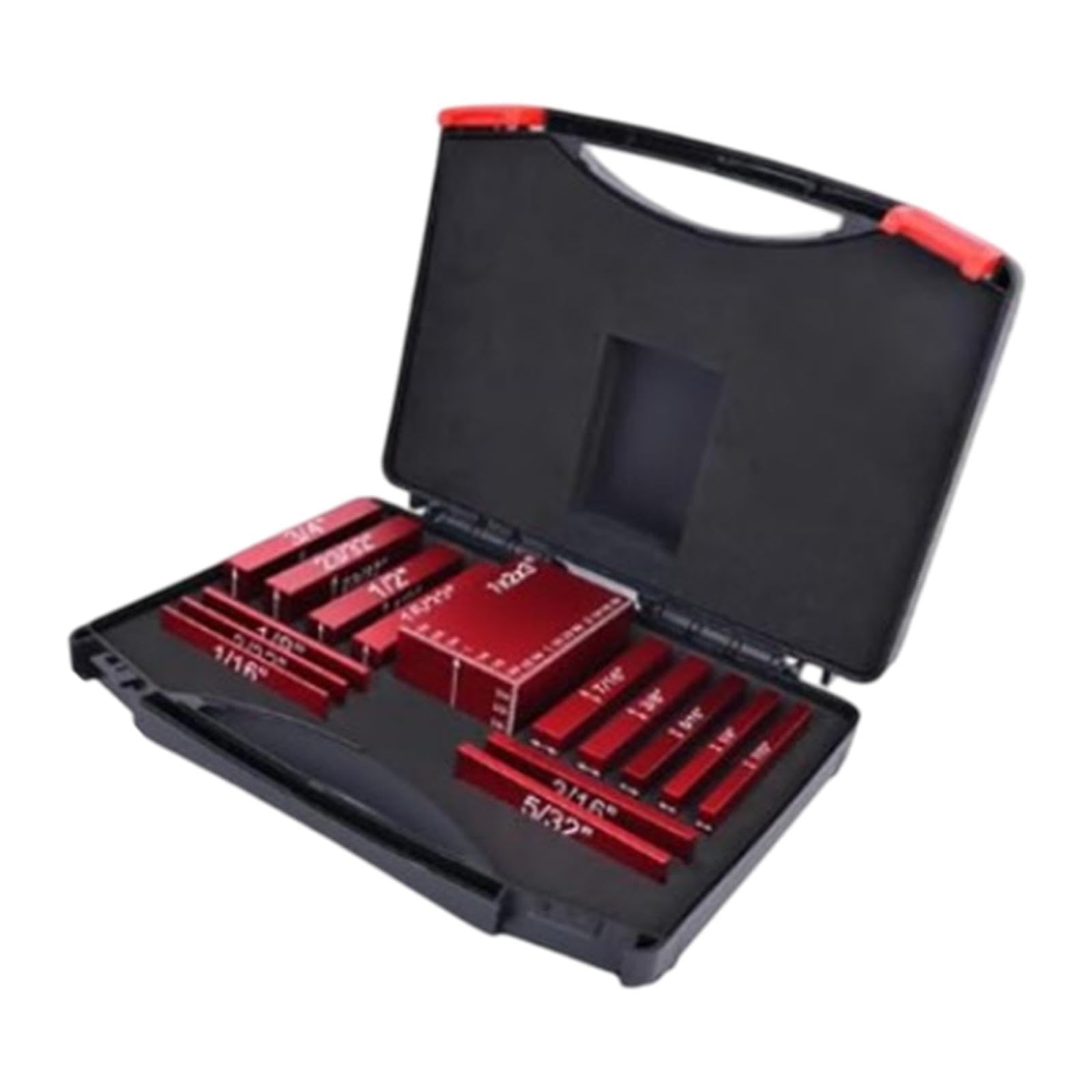 Amagogo 15 Pieces Setup Blocks Gauge Sets Aluminum Alloy Premium Metal Carpenter Tools High Reliability Practical Height Gauge Blocks