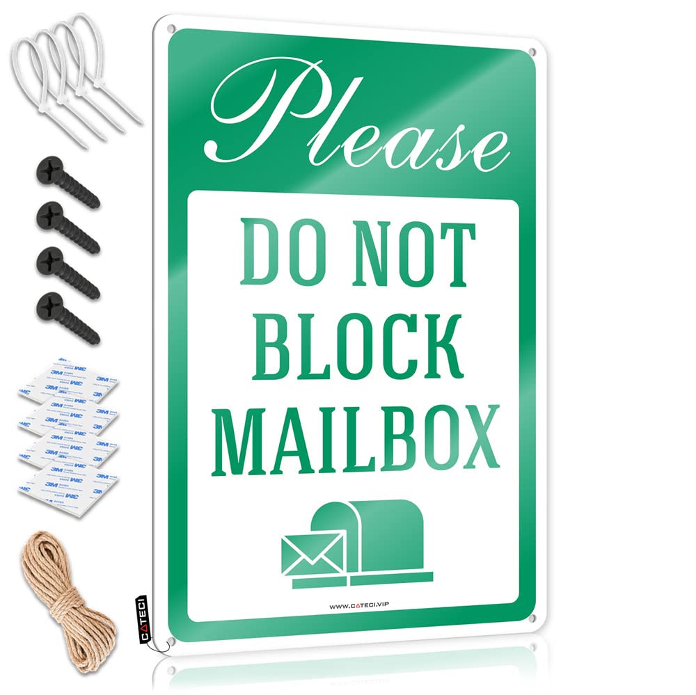 Coffee Sign Decor Please Do Not Block Mailbox Sign Drinking Signs Funny Tin Metal Decor(30X40CM)