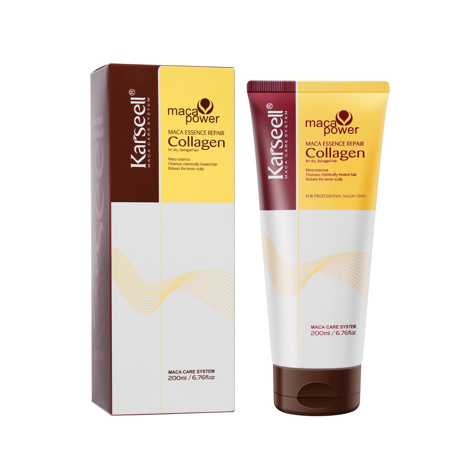 Collagen Hair Treatment Deep Repair Conditioning Argan Oil Collagen Hair Mask Essence for Dry Damaged Hair All Hair Types 200ml