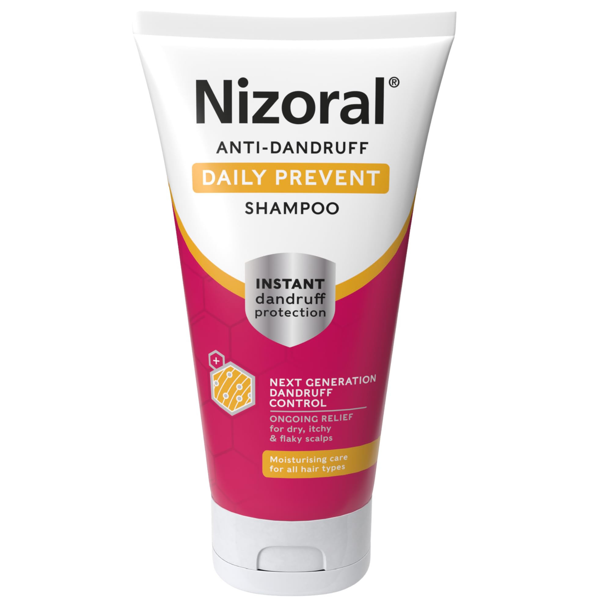 NizoralAnti-Dandruff Daily Prevent Shampoo, Ongoing Relief for Dry, Itchy and Irritated Scalps, Moisturises, Instant Dandruff Protection, For All Hair Types, 1 x 200ml