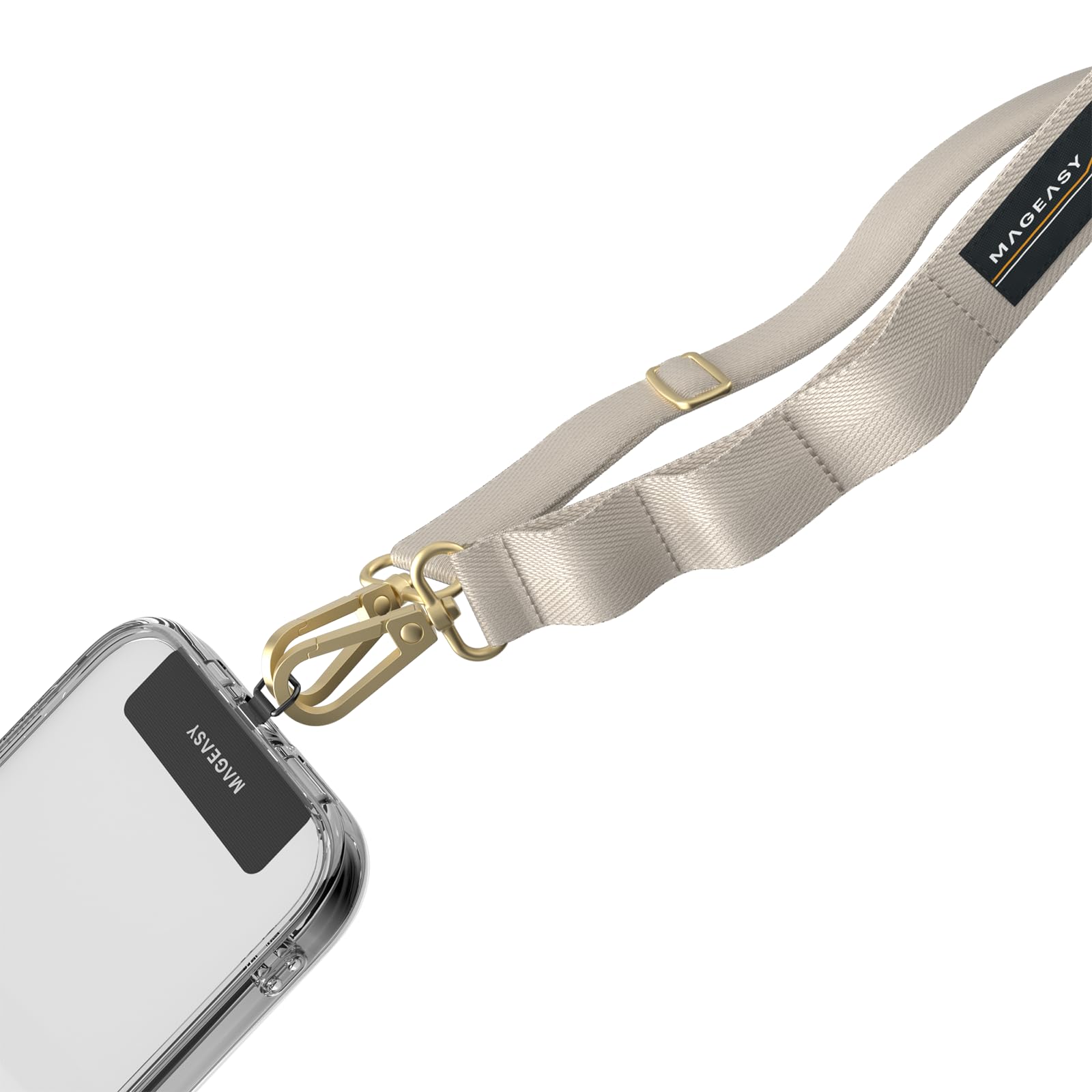 Mageasy Unisex Starlight Universal Cell Phone Lanyard - Anti-Theft Crossbody Phone Strap For Iphone 16 Pro Max & Most Smartphones, For Men & Women | 20Mm (Starlight)
