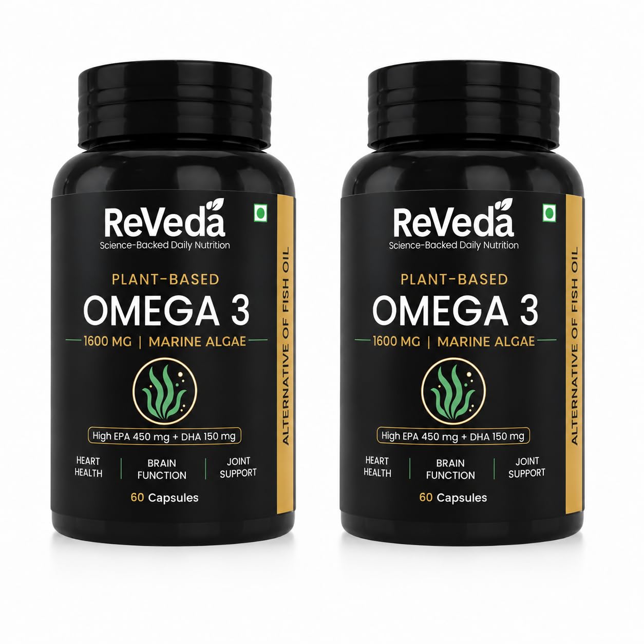 Reveda Plant Based Omega 3, 1600mg | Marine Algae (60 Capsules) — Amazon image 9