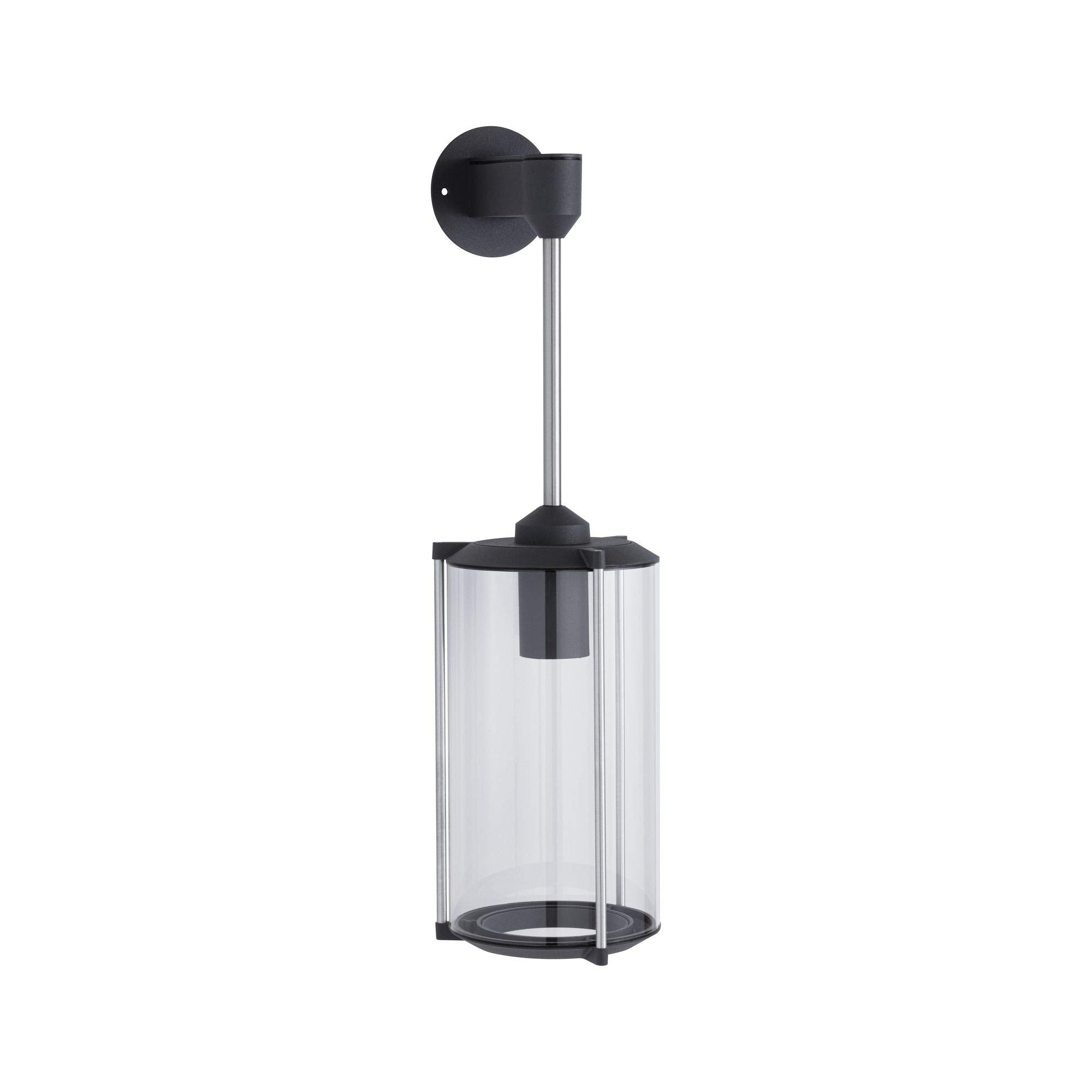Paulmann 94281 Outdoor applique classica rotonda max. 60 Watt illuminazione per esterni grigio illuminazione da giardino vetro parete esterna E27