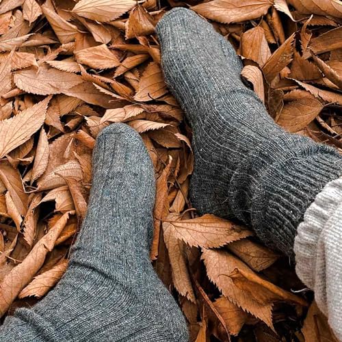 Alpaca Socks For Men and Women, Alpaca Wool Socks 2 Pair Thermal Socks Cozy Crew Socks Thick Socks2