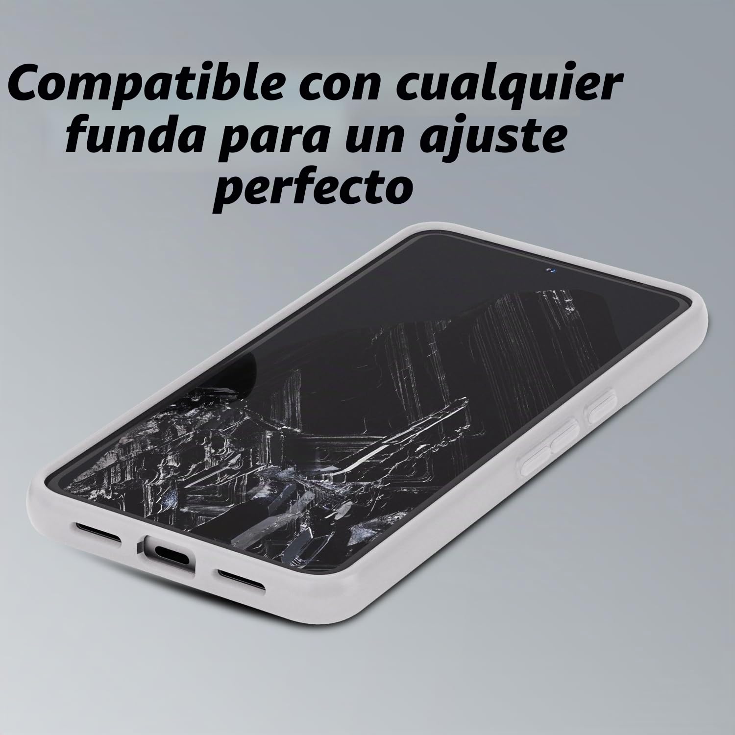 DOME GLASS Whitestone - Protector de pantalla de vidrio templado para Google Pixel 8 Pro con lámpara UV [2 unidades]
