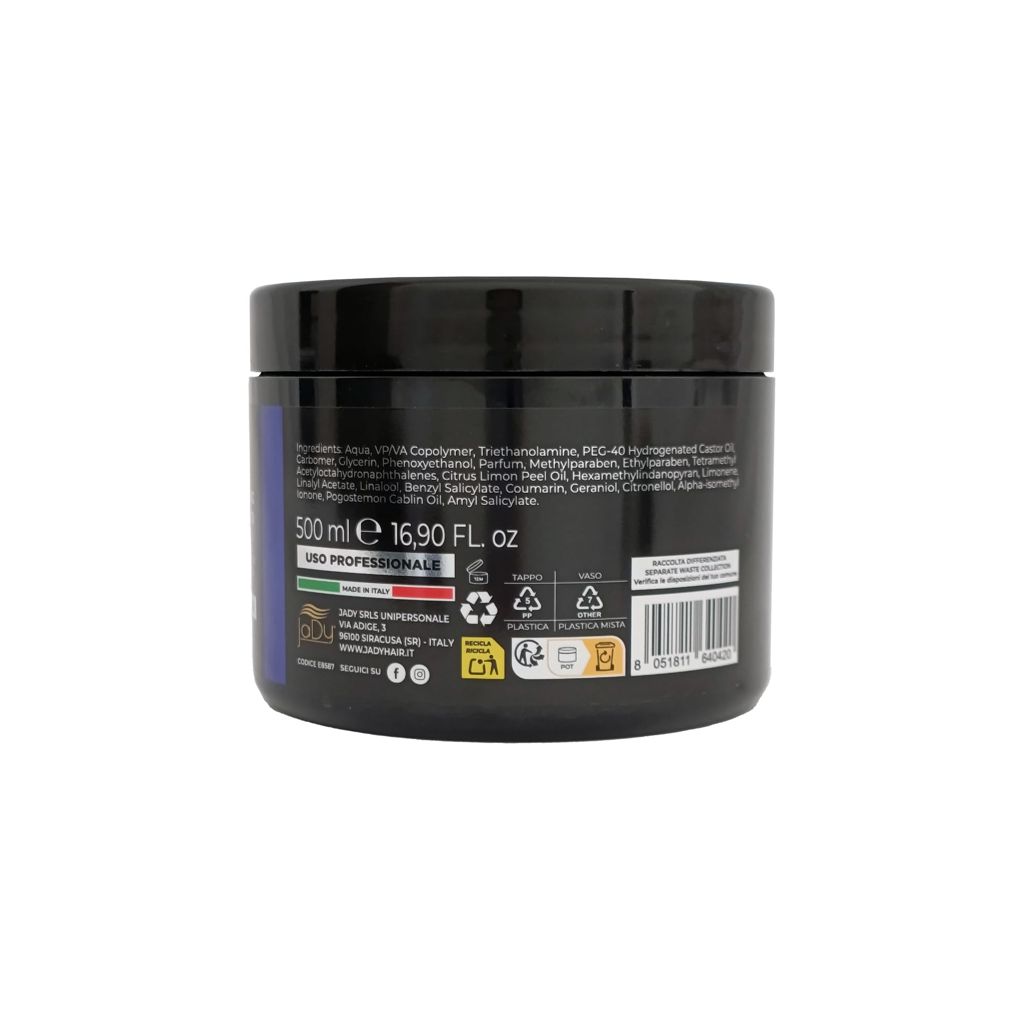 JaDy - Gel Extra Strong Effetto Bagnato | Tenuta Estrema | Lucentezza Intensa | Senza Alcol e Residui | Facile da Rimuovere, 500 ml