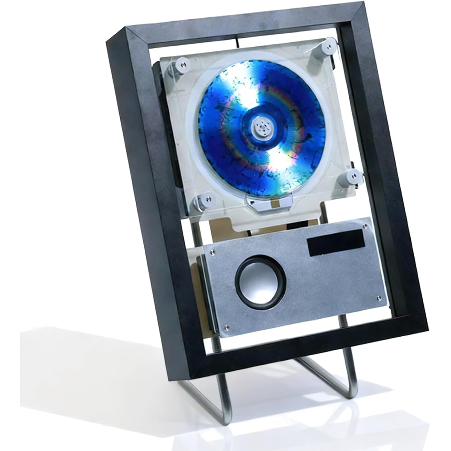 Lettore CD con Bluetooth 5.1, Montabile a Parete Musica e Cornice Foto, Telecomando, Modalità CD/FM/AUX/USB, Decorazione Casa e Ufficio
