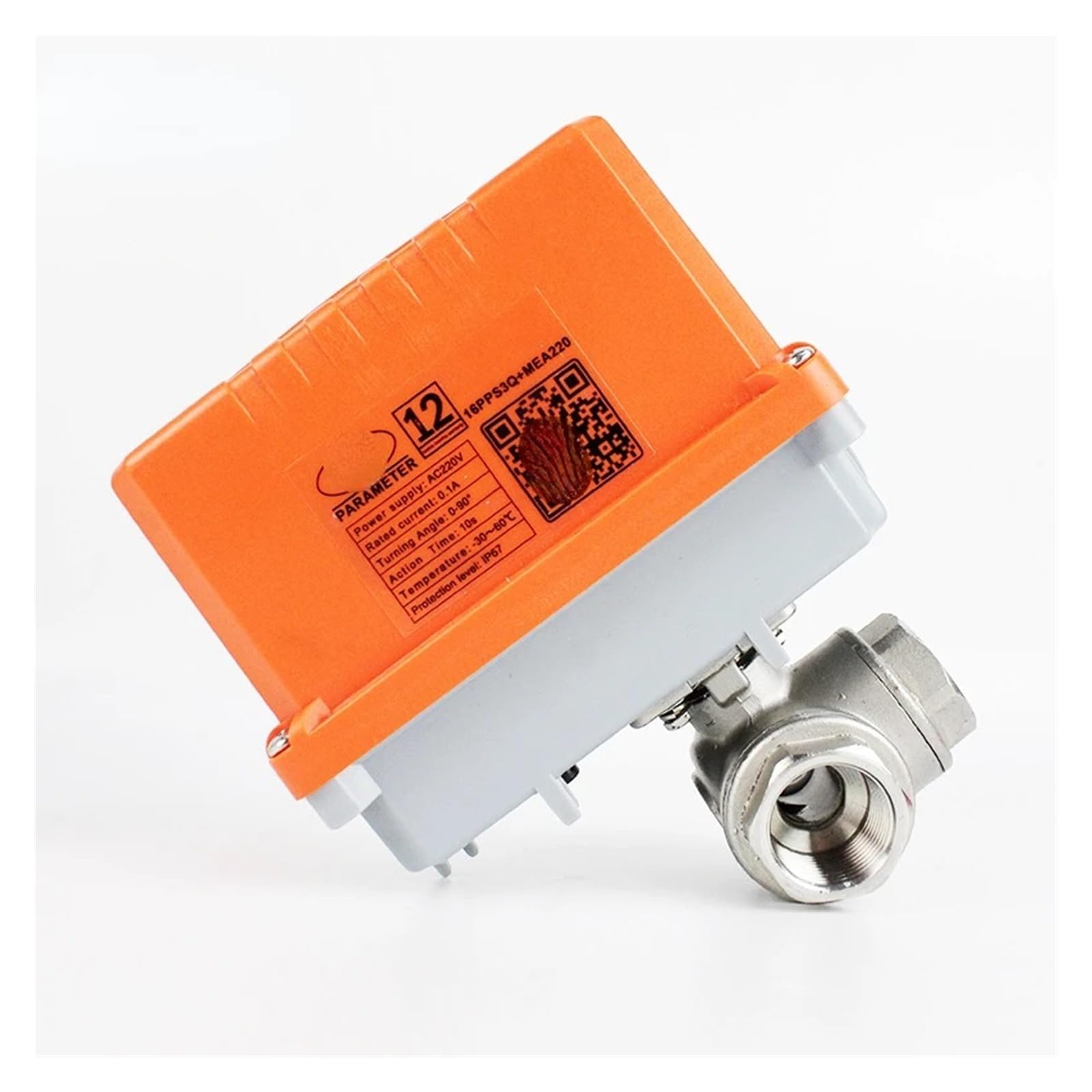 BFSYDLUJ Three-way Electric Ball Valve 220v Threaded Internal Thread T-shaped L-shaped Reversing 2 Points DC24V12V(T-shaped DN8)