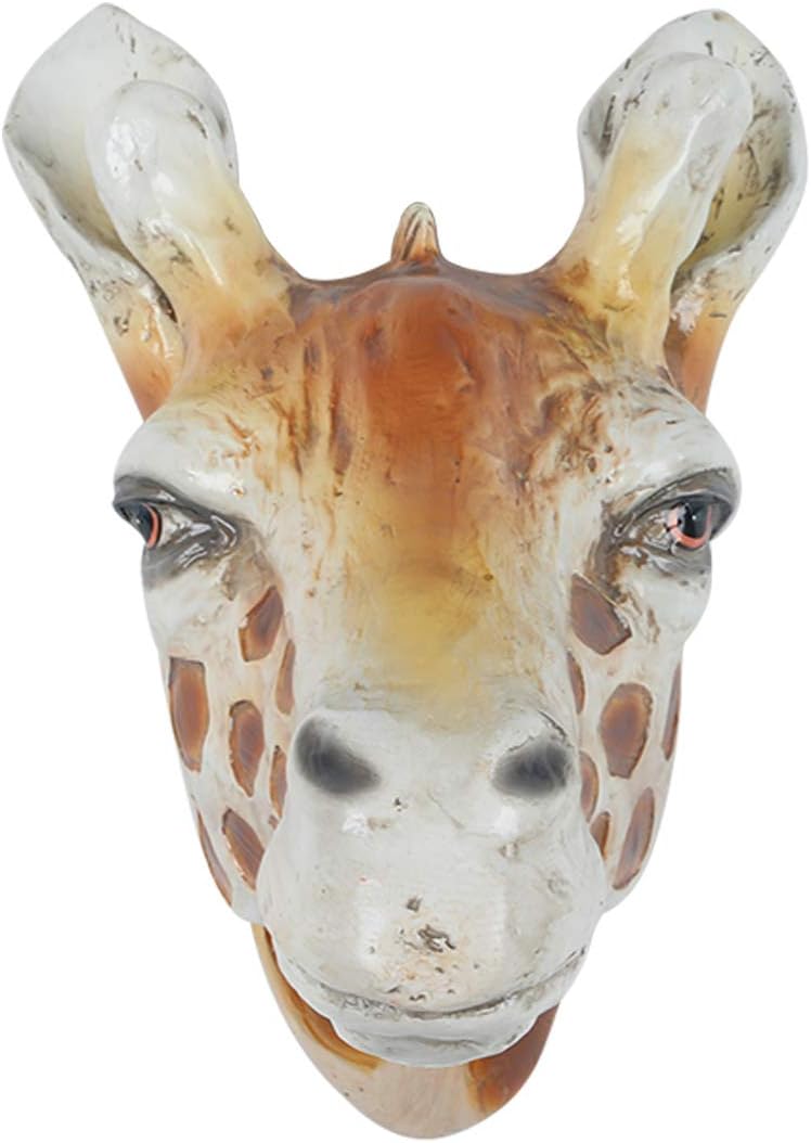 Polyresin Faux Giraffe Head Wall Hanging, Handmade Wall Charmers for Farm House, Animal Head Home & Garden décor