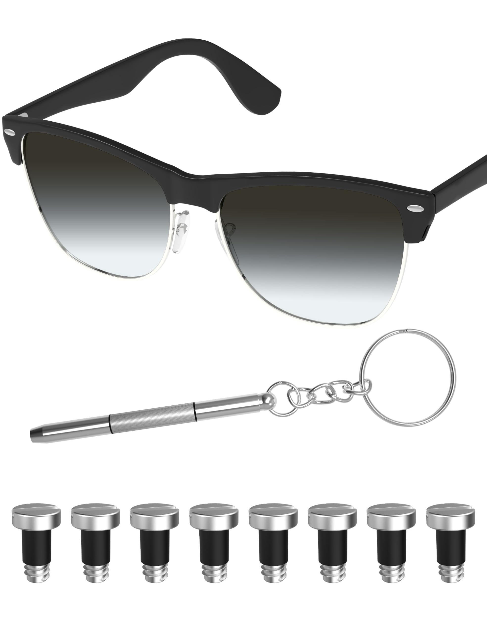 Mryok 4 Pairs Replacement Screws for Ray-Ban RB3543 / RB3530 / RB4265 / RB3476 / RB4175 / RB8301 / RB3016 / RB3498 / RB3293 Sunglass - Options