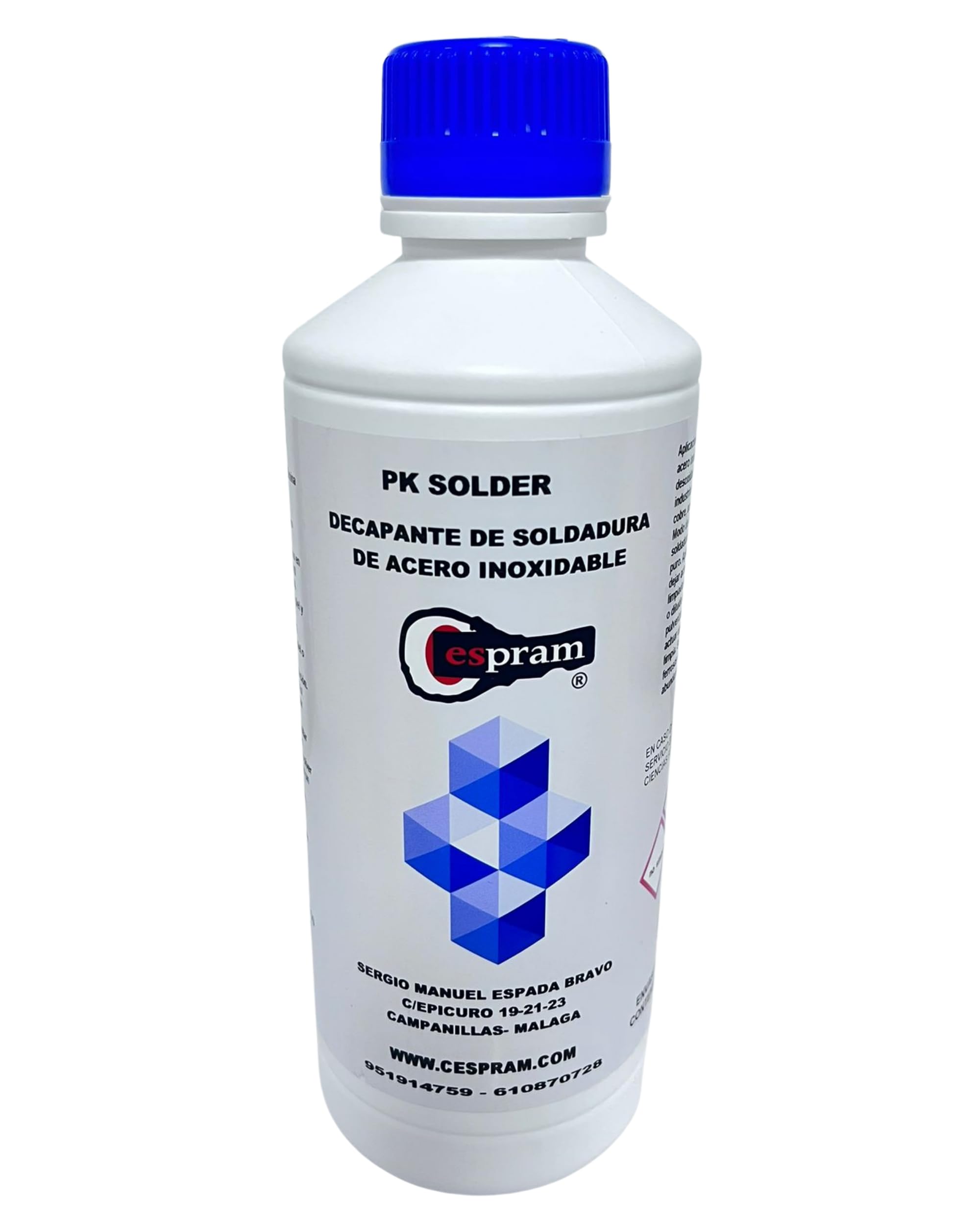 PK SOLDER Profesional - Decapante para Soldadura de Acero Inoxidable 1 L, Limpiador de Óxido y Suciedad, Desengrasante y Desoxidante para Metales -