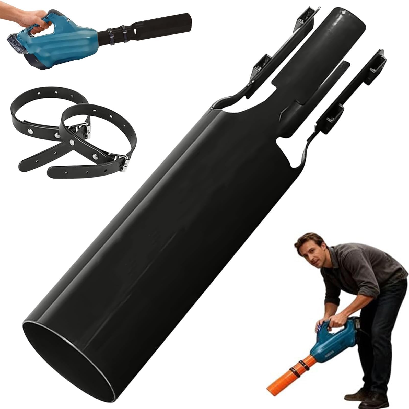 Accesorio inalámbrico para soplador de hojas, potenciador de aire de fácil instalación para una limpieza eficiente del patio y la entrada