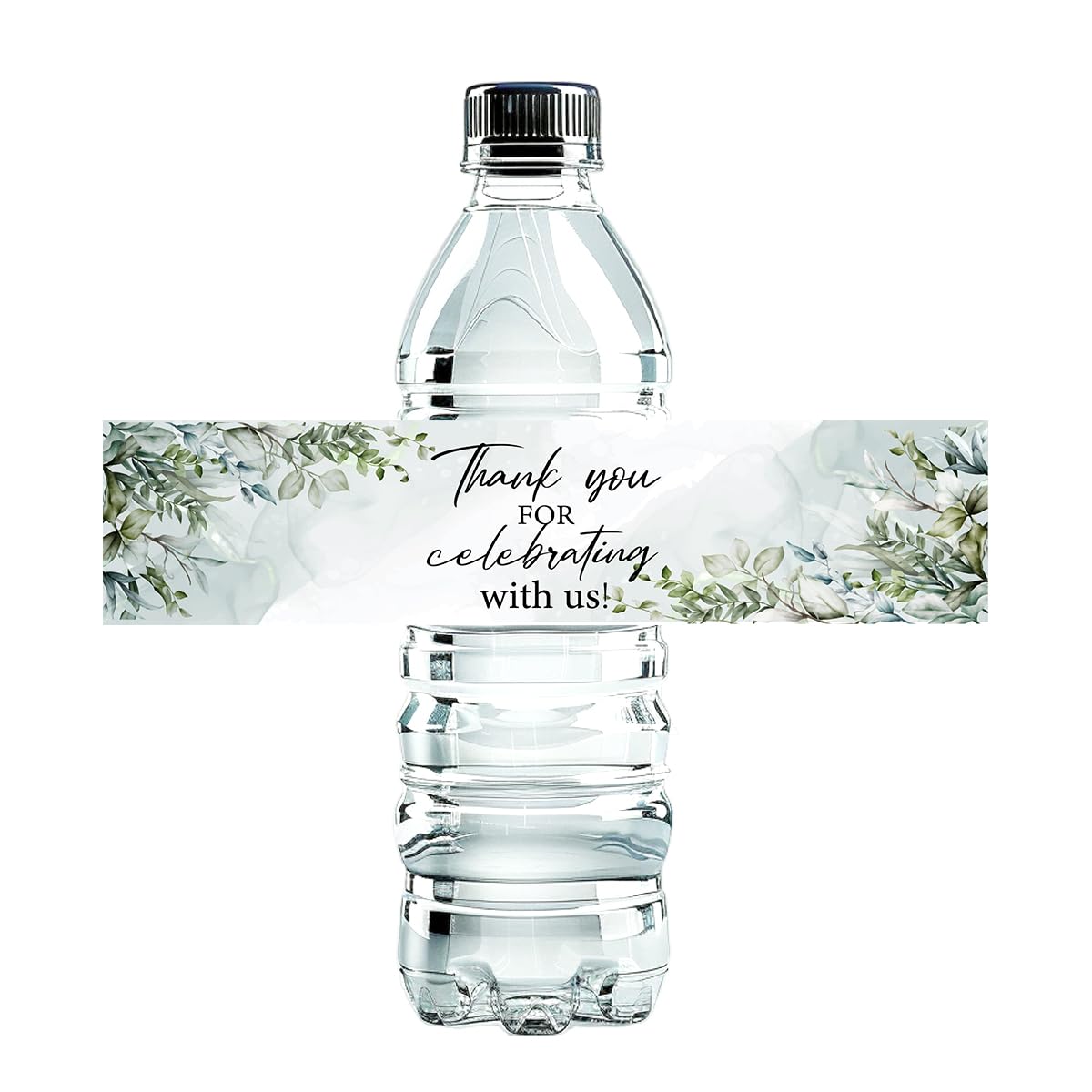 100 Pcs Wedding Water Bottle Labels Greenery Floral Water Bottle Labels Sticker for Wedding Bridal Baby Shower Prom Graduation Party Table Decoration