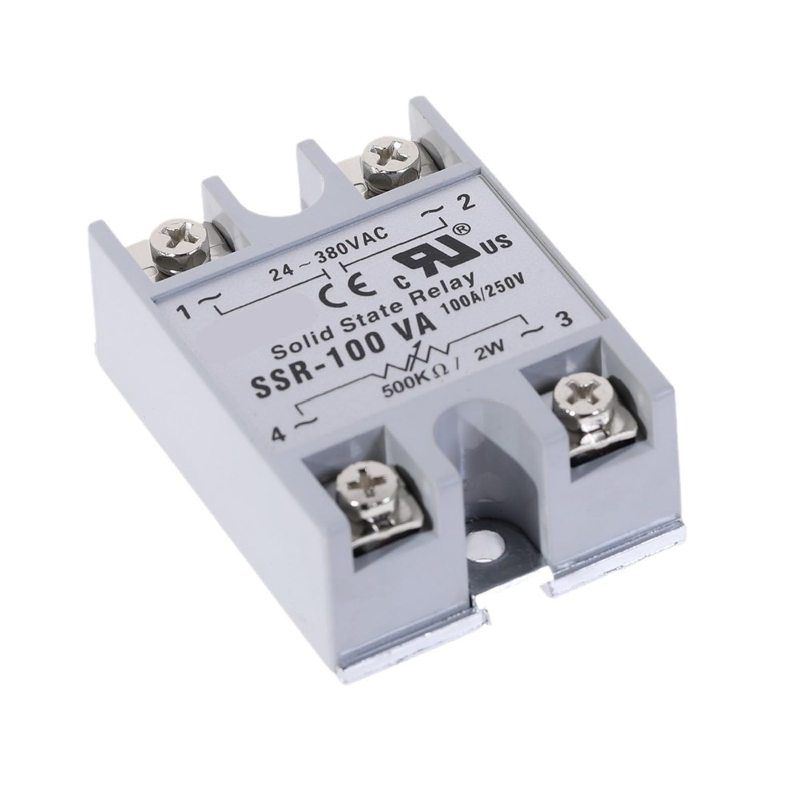 1 módulo de relé de estado sólido SSR-100VA 100A Entrada de potenciómetro de control externo Salida de 24-380 V CA