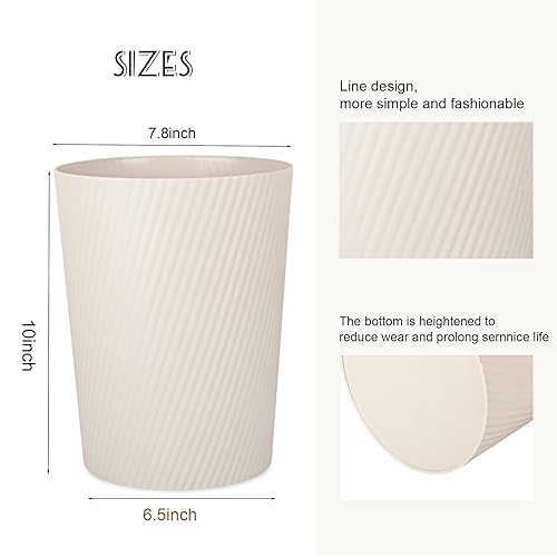 Miniatura 7 de UUJOLY Cubo de basura pequeño para basura, contenedores para baños, lavandería, cocinas, oficinas, habitaciones de niños, dormitorios, gris oscuro