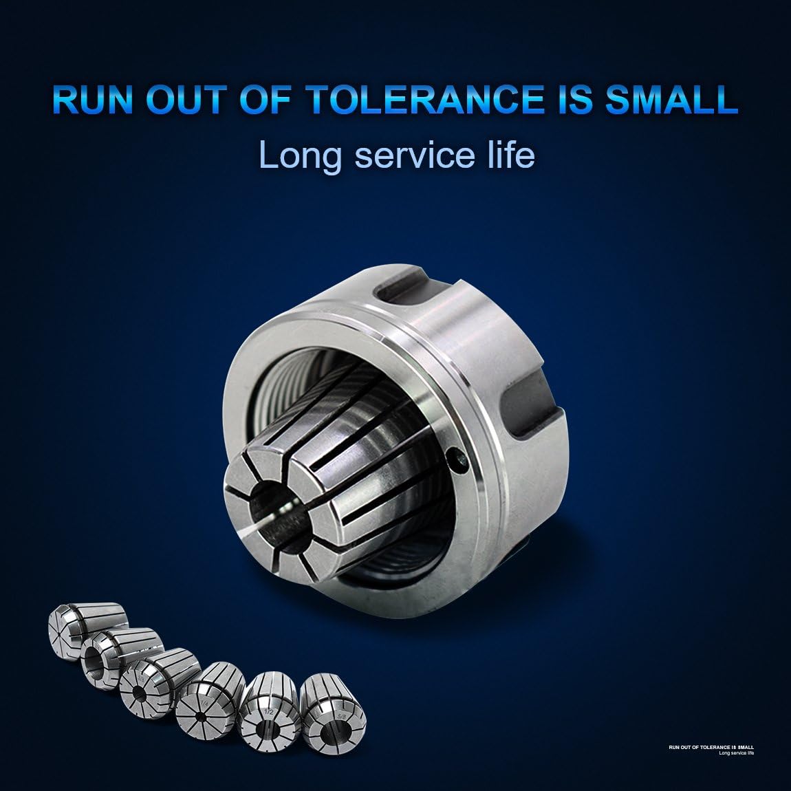 ATOPLEE ER32 Collet Set,6pcs Spring Collet Set for CNC Engraving Machine and Milling Lathe Tool[1/8" 1/4" 3/8" 5/8" 1/2" 3/4", 6pcs]