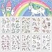 Tattoo Kinder, 10 Blätter Einhorn Tattoos Set,Wasserdichte Kindertattoos , Hautfreundliche Kindertattoos Berufe,temporäre tattoos Kindergeburtstag Mitgebsel