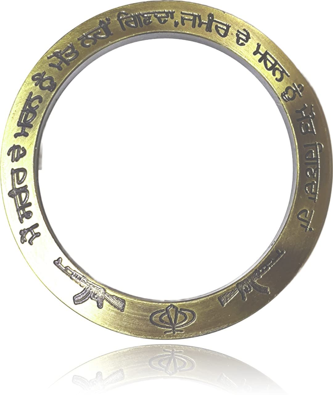 Mens Rkd Enterprises Trending Gold Plated Alloy Punjabi Khanda Sikh Sardar Khalsa Symbol Logo Hand Cuff Sarbloh Wrist Kada 2.8 (2.14) (B0BWYQJ1YT) Amazon Price History, Amazon Price Tracker